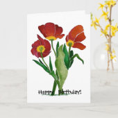 Humorische drietuikerik kaart (Gele Bloem)