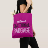 Humorische emotionele bagage tote bag (Dichtbij)
