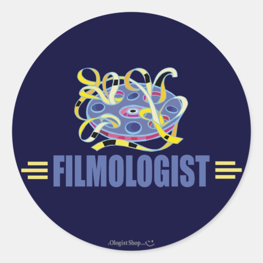 Humorische film ronde sticker (Voorkant)