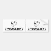 Humorische Grote Pyreneeën Bumpersticker (Voorkant)