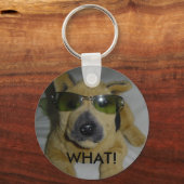 Humorische hond in bril sleutelhanger (Voorkant)