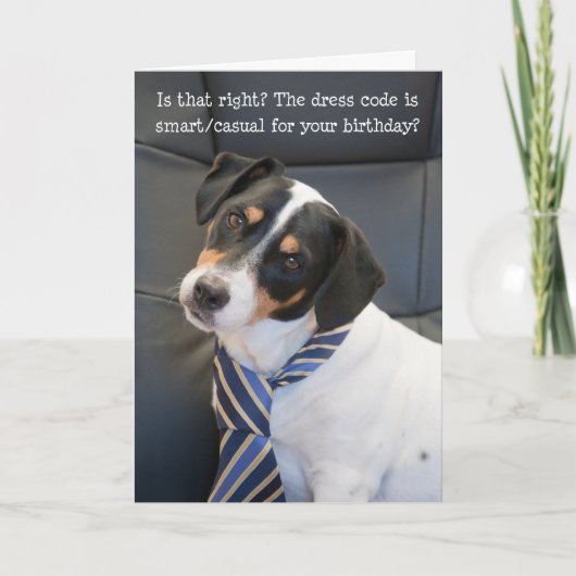 Humorische Kaart op de geboorte - Dog Checkress Co (Voorkant)