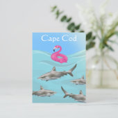 Humorische kabeljauw Great Shark Beach Briefkaart (Staand voorkant)