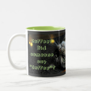 Humorische kattenkoffie-Mok Tweekleurige Koffiemok