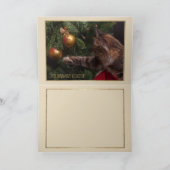 Humorische kerstkat-Kaart Feestdagen Kaart (Binnen)