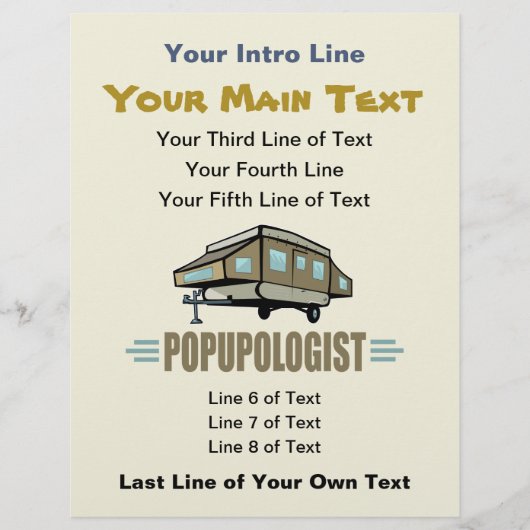 Humorische Pop in Camper Flyer (Voorkant)