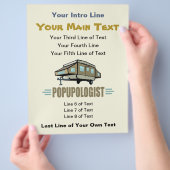 Humorische Pop in Camper Flyer (Hand)