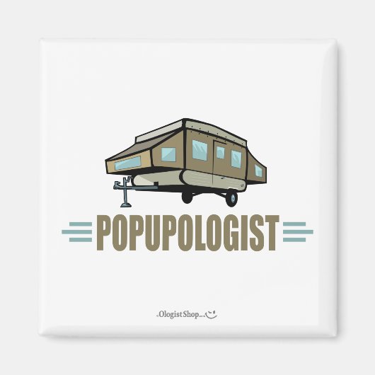 Humorische Pop in Camper Magneet (Voorkant)