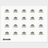 Humorische Pop in Camper Ronde Sticker (Vel)