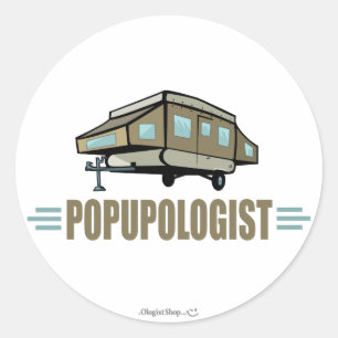Humorische Pop in Camper Ronde Sticker