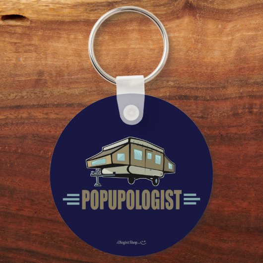 Humorische Pop in Camper Sleutelhanger (Voorkant)