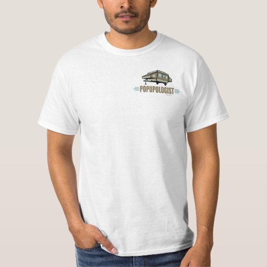 Humorische Pop in Camper T-shirt (Voorkant)