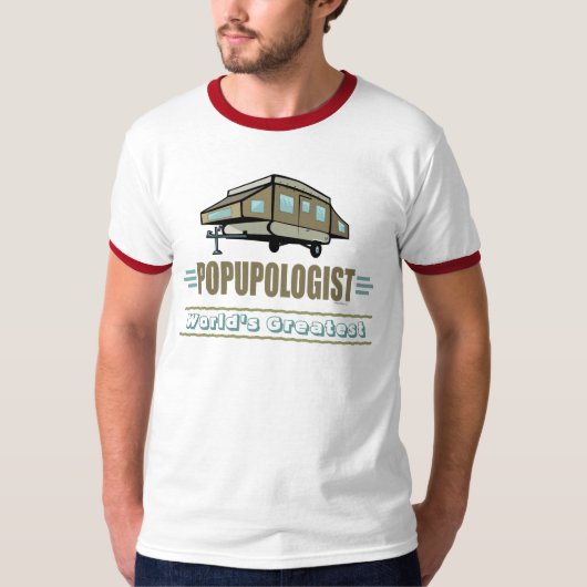 Humorische Pop in Camper T-shirt (Voorkant)