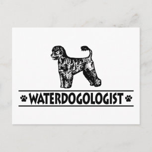 Humorische Portugese waterhond Briefkaart