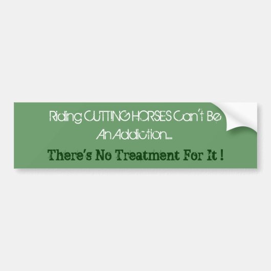 Humorische snijpaarden Bumpersticker (Voorkant)