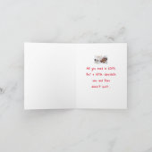 Humorische Valentijn voor chocolade en liefde Kaart (Binnen)