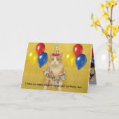 Humorische verjaardag kaart (Gele Bloem)