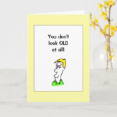 Humorische verjaardagskaart kaart (Gele Bloem)