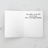 Humorische verjaardagskaart kaart (Binnen)