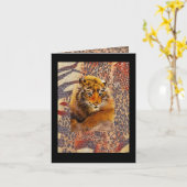 Humorische vogelkaart voor tijger kaart (Gele Bloem)