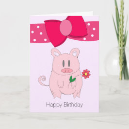 Humorisme Piggy Birthday Kaart