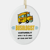 Humorisme Yellow School Bus Driver Funny Keramisch Ornament (Rechts)