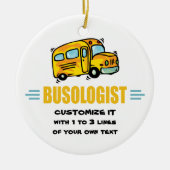 Humorisme Yellow School Bus Driver Funny Keramisch Ornament (Voorkant)