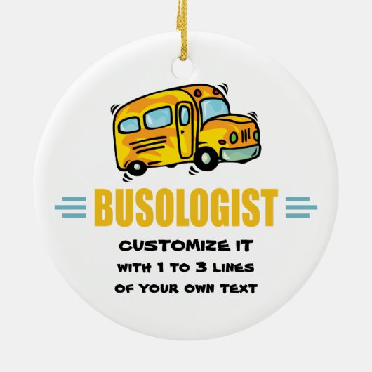 Humorisme Yellow School Bus Driver Funny Keramisch Ornament (Achterkant)