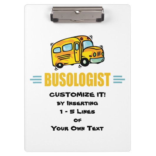 Humorisme Yellow School Bus Driver Funny Klembord (Voorkant)