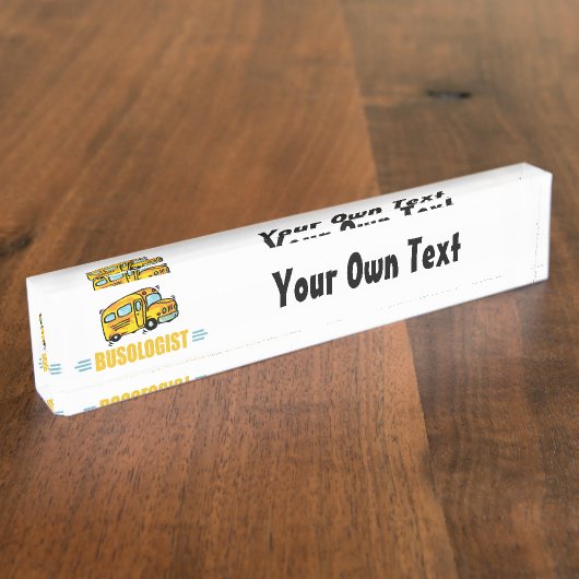 Humorisme Yellow School Bus Driver Funny Naambordje (Zijkant)