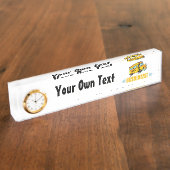 Humorisme Yellow School Bus Driver Funny Naambordje (Zijkant)