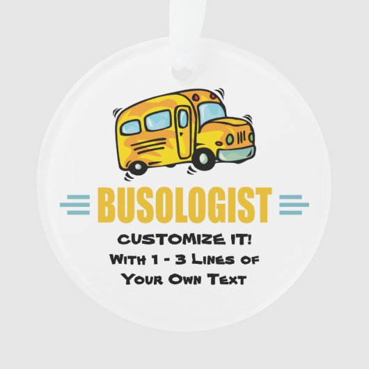 Humorisme Yellow School Bus Driver Funny Ornament (voorkant)