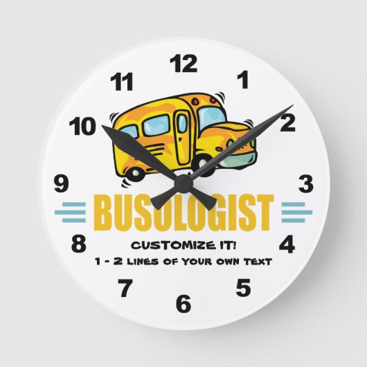 Humorisme Yellow School Bus Driver Funny Ronde Klok (Voorkant)