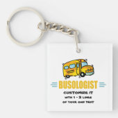 Humorisme Yellow School Bus Driver Funny Sleutelhanger (voorkant)