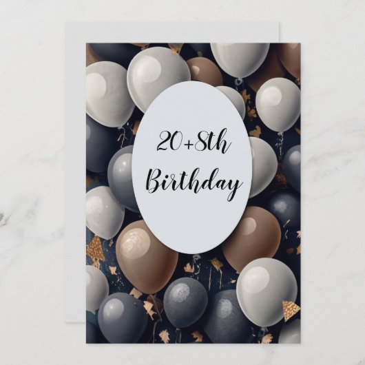 Humoristisch 28e kaart (Voorkant / Achterkant)