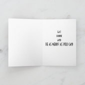 HUMORISTISCH ADVIES AAN VRIENDEN MET KERST FEESTDAGEN KAART (Binnen)