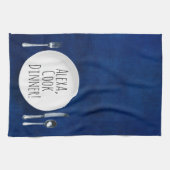 humoristisch Alexa Command voor het kookdiner Theedoek (Horizontaal)