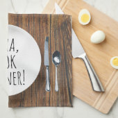 humoristisch Alexa Command voor het kookdiner Theedoek (Quarter Fold)