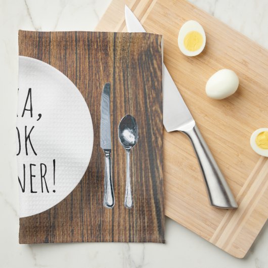 humoristisch Alexa Command voor het kookdiner Theedoek (Quarter Fold)