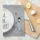 humoristisch Alexa Command voor het kookdiner Theedoek (Quarter Fold)