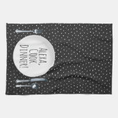 humoristisch Alexa Command voor het kookdiner Theedoek (Horizontaal)