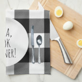 humoristisch Alexa Command voor het kookdiner Theedoek (Quarter Fold)