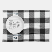 humoristisch Alexa Command voor het kookdiner Theedoek (Horizontaal)