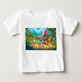 Humoristisch Animal Party dubbelzijdig T-shirt