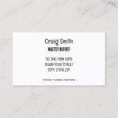 Humoristisch 💇 Barber Visitekaartje (Achterkant)