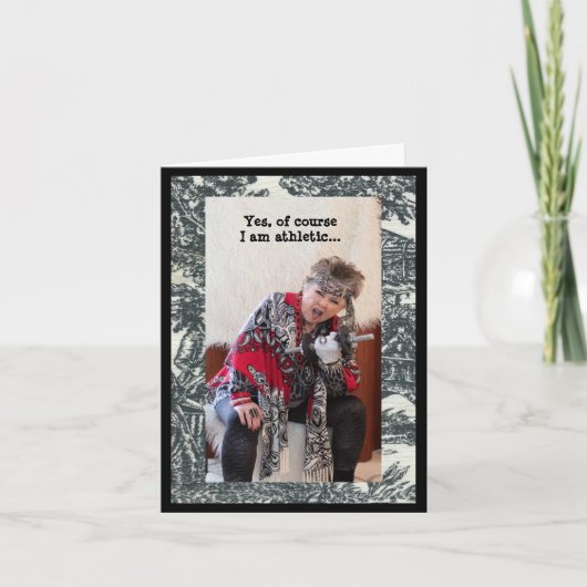 Humoristisch bewijs Ik ben atletisch Kaart (Voorkant)