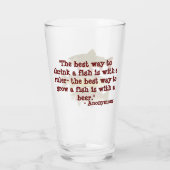 Humoristisch bierglas met forel glas (Achterkant)