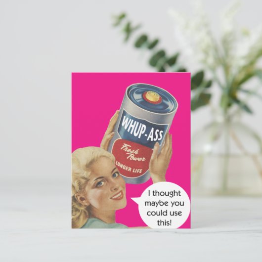 humoristisch briefkaart (Staand voorkant)