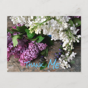 Humoristisch briefkaart: Lila 'Thank ME'-noten Briefkaart