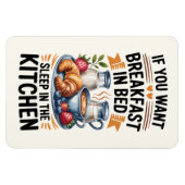 Humoristisch cadeau voor thuis- en ontbijtliefhebb magneet (Horizontaal)